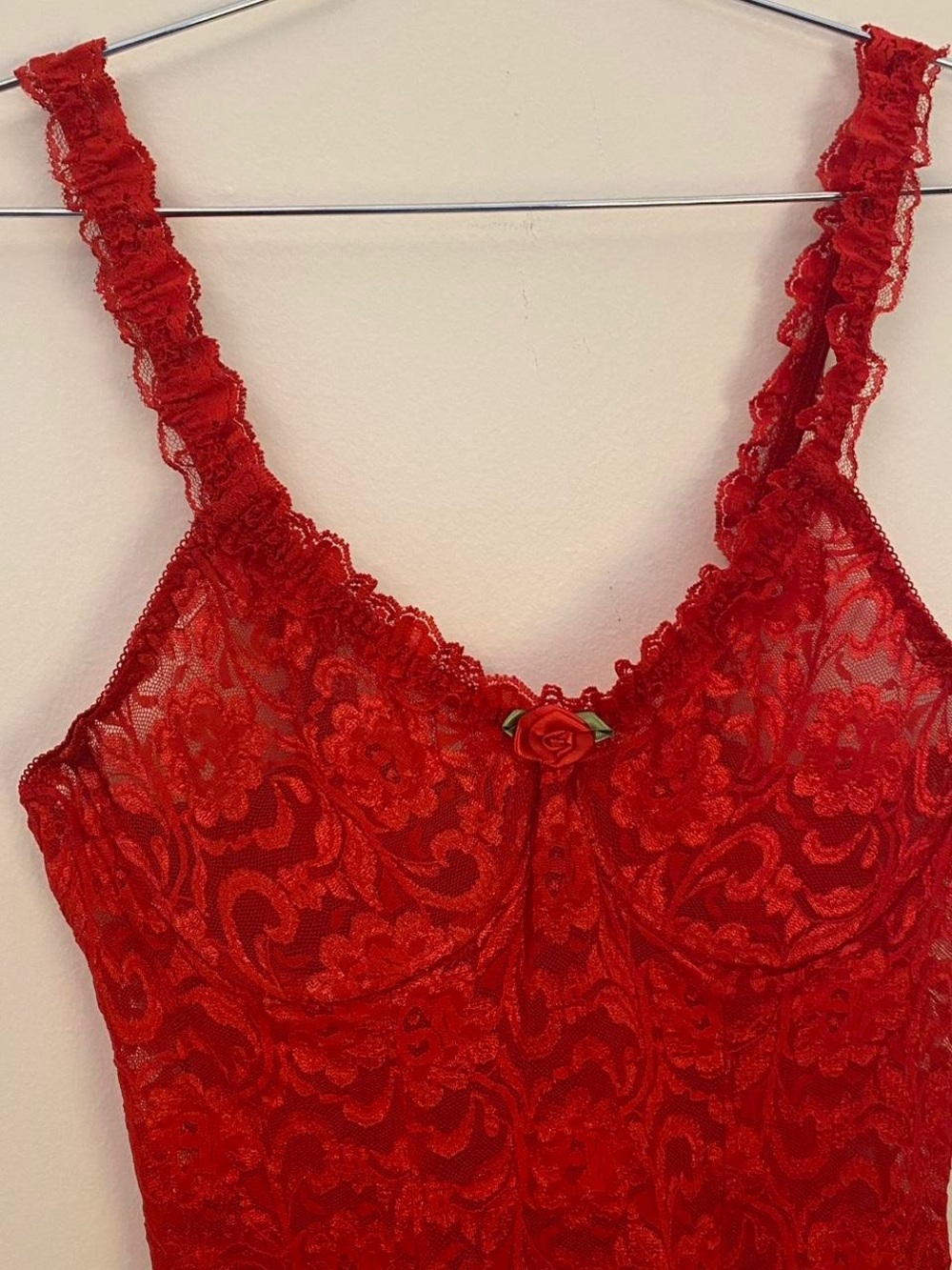 Red Lace Sleeveless Chemise - Women Intimates